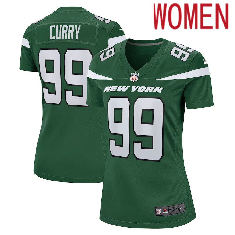 Women New York Jets #99 Vinny Curry Nike Gotham Green Game NFL Jersey